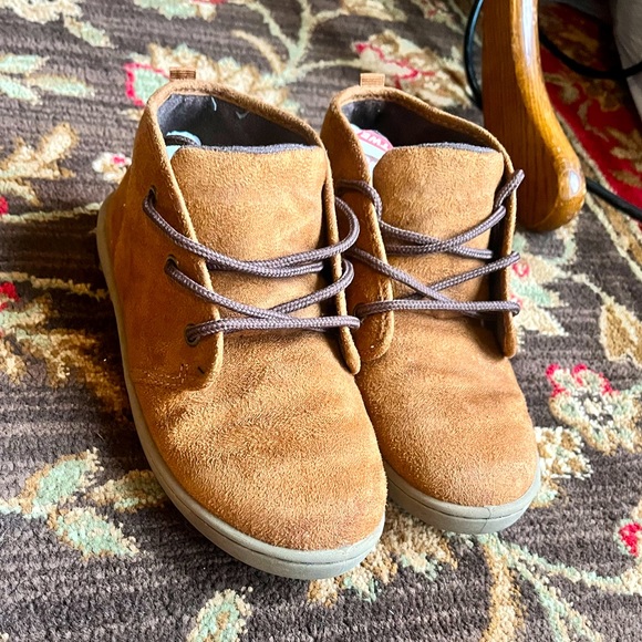 Oshkosh Brown Suede Lace up Ankle moccasin style Boot Shoes • size 3 big boys - Picture 14 of 16